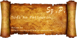 Szőke Pellegrin névjegykártya