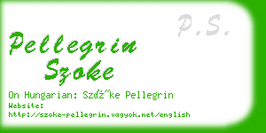 pellegrin szoke business card